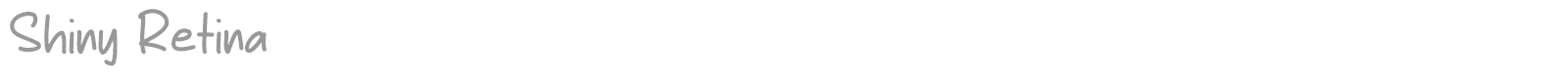 Shiny Retina font preview